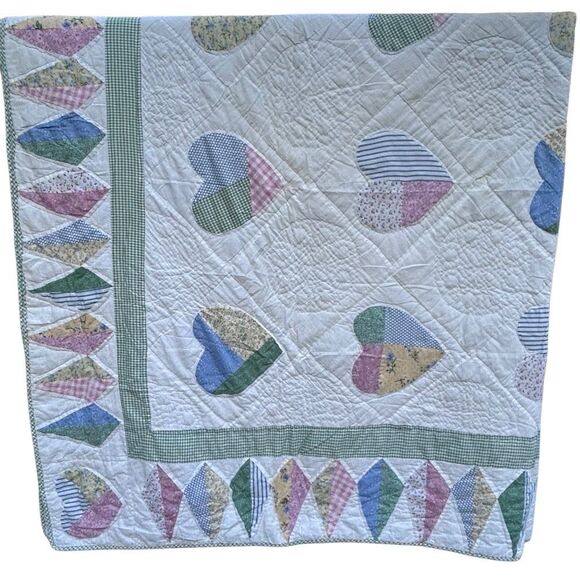 Vtg Zheng Zhang USA Inc Quilt 88”X 88” Multicolor Traditional American Patchwork - Picture 3 of 12